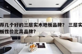 推荐几个好的三层实木地板品牌？ 三层实木地板性价比高品牌?