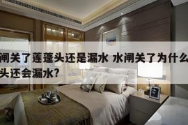 水闸关了莲蓬头还是漏水 水闸关了为什么水龙头还会漏水?