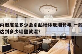 室内湿度是多少会引起墙体反潮长毛 一般湿度达到多少墙壁就湿?