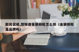 厨房装修,想知道金狼橱柜怎么样（金狼橱柜是品牌吗）