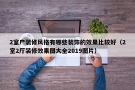 2室户装修风格有哪些装饰的效果比较好（2室2厅装修效果图大全2019图片）