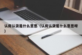 认房认贷是什么意思（认房认贷是什么意思呀）