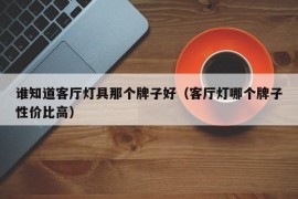 谁知道客厅灯具那个牌子好（客厅灯哪个牌子性价比高）