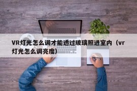 VR灯光怎么调才能透过玻璃照进室内（vr灯光怎么调亮度）