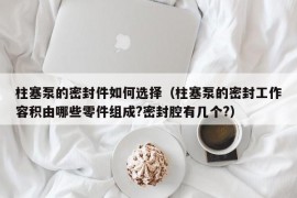 柱塞泵的密封件如何选择（柱塞泵的密封工作容积由哪些零件组成?密封腔有几个?）