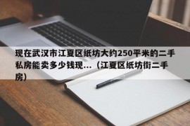 现在武汉市江夏区纸坊大约250平米的二手私房能卖多少钱现...（江夏区纸坊街二手房）