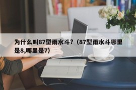 为什么叫87型雨水斗?（87型雨水斗哪里是8,哪里是7）