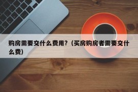 购房需要交什么费用?（买房购房者需要交什么费）