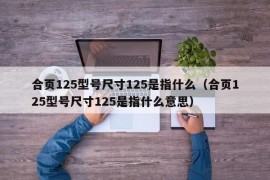 合页125型号尺寸125是指什么（合页125型号尺寸125是指什么意思）