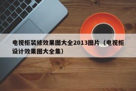 电视柜装修效果图大全2013图片（电视柜设计效果图大全集）