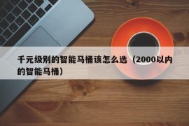 千元级别的智能马桶该怎么选（2000以内的智能马桶）