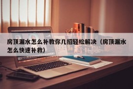 房顶漏水怎么补教你几招轻松解决（房顶漏水怎么快速补救）