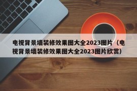 电视背景墙装修效果图大全2023图片（电视背景墙装修效果图大全2023图片欣赏）