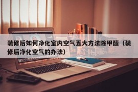 装修后如何净化室内空气五大方法除甲醛（装修后净化空气的办法）