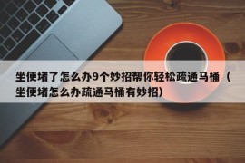 坐便堵了怎么办9个妙招帮你轻松疏通马桶（坐便堵怎么办疏通马桶有妙招）