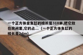 一个正方体金鱼缸的棱长是310米,把它放在房间里,它的占...（一个正方体鱼缸的棱长是2dm）