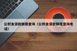 公积金贷款额度查询（公积金贷款额度查询电话）