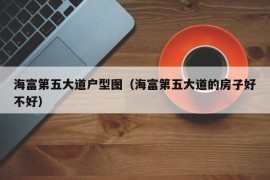 海富第五大道户型图（海富第五大道的房子好不好）