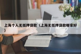 上海个人无抵押贷款（上海无抵押贷款哪家好）