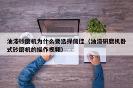 油漆砂磨机为什么要选择儒佳（油漆研磨机卧式砂磨机的操作视频）