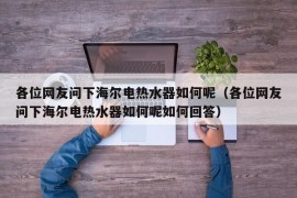 各位网友问下海尔电热水器如何呢（各位网友问下海尔电热水器如何呢如何回答）