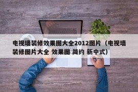 电视墙装修效果图大全2012图片（电视墙装修图片大全 效果图 简约 新中式）