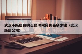 武汉小跃层在购买的时候房价是多少钱（武汉跃层公寓）