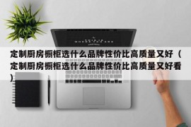 定制厨房橱柜选什么品牌性价比高质量又好（定制厨房橱柜选什么品牌性价比高质量又好看）