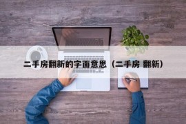 二手房翻新的字面意思（二手房 翻新）