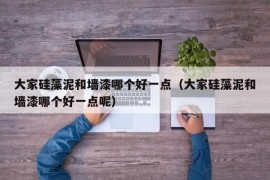 大家硅藻泥和墙漆哪个好一点（大家硅藻泥和墙漆哪个好一点呢）