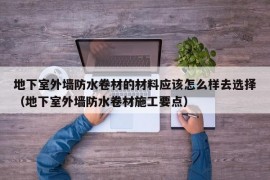 地下室外墙防水卷材的材料应该怎么样去选择（地下室外墙防水卷材施工要点）