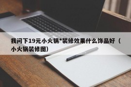 我问下19元小火锅*装修效果什么饰品好（小火锅装修图）