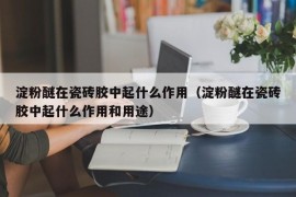 淀粉醚在瓷砖胶中起什么作用（淀粉醚在瓷砖胶中起什么作用和用途）