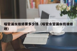 暗管漏水维修要多少钱（暗管水管漏水找谁修理）