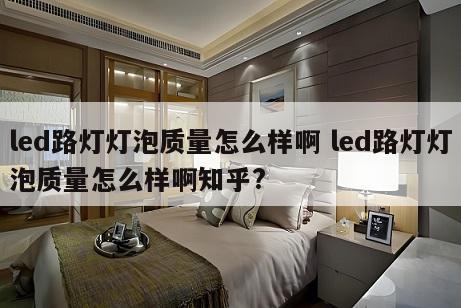 led路灯灯泡质量怎么样啊 led路灯灯泡质量怎么样啊知乎?